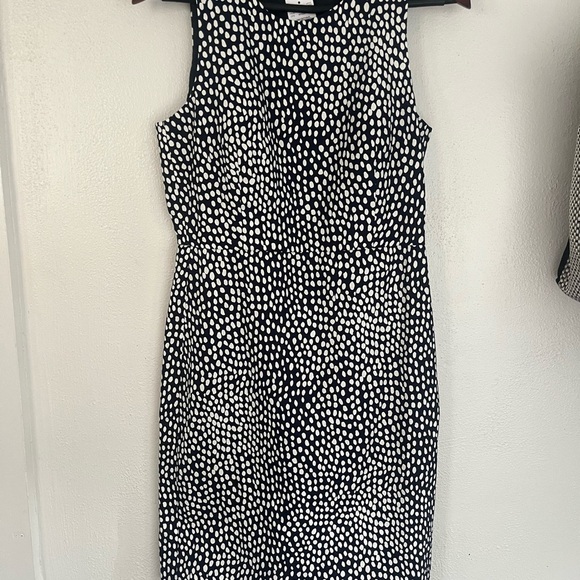 J. Crew Navy and White Basketweave “Oncilla” Sleeveless Sheath - Picture 3 of 12